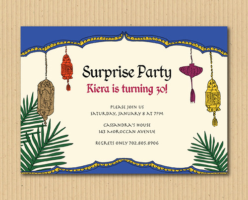     *  Moroccan Invitation Party Design - DIY Printables