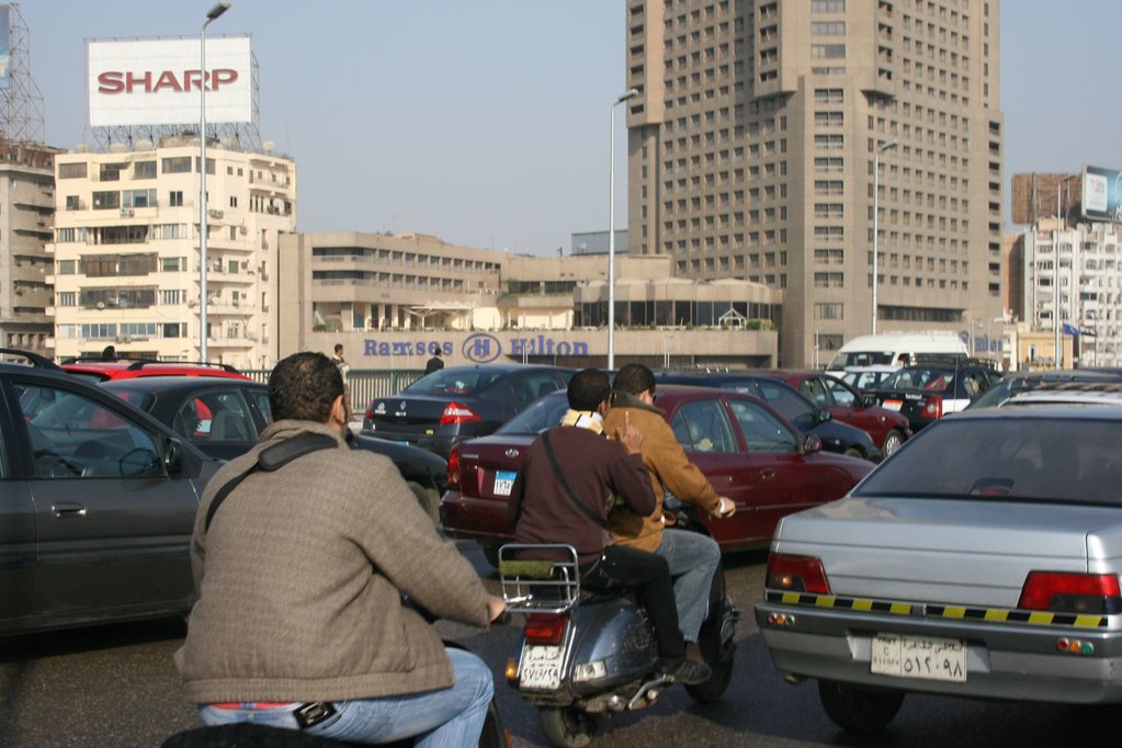 vespas into Cairo
