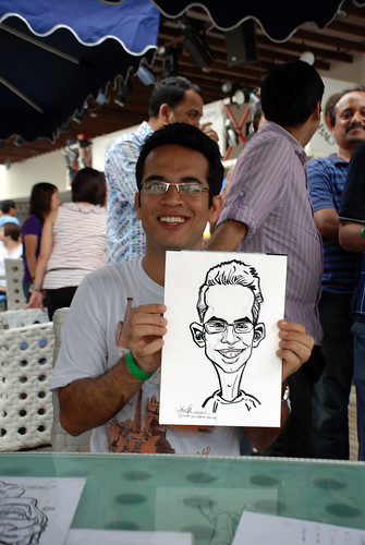 Caricature live sketching for VISA Beach Party 2010 -11