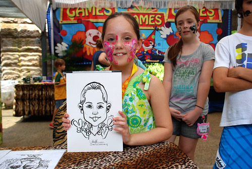 Caricature live sketching for BHP Billiton Family Day 2010- 22