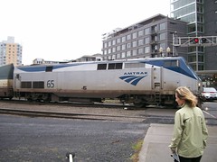 ATK 65 departs from Union Station with a Seattle-bound Cascades