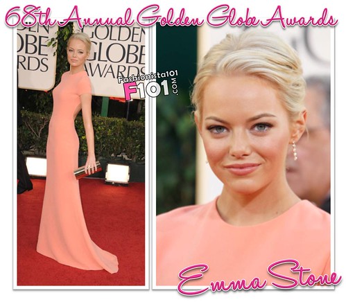 emma stone blonde hair golden globes. hot BEST: Emma Stone emma stone golden globes 2011 red.