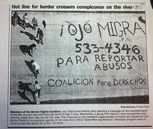 El Paso Times story on our graffiti on Rio Grande