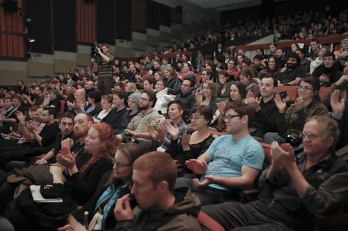 Cinema Politica crowd at Concordia