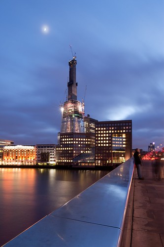 The Shard (with moon)