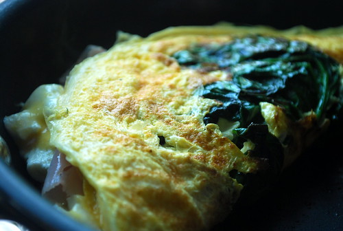 Egg White, Spinach and Goat Cheese Omelet