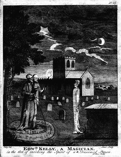 Edward Kelly, a Magician, Invoking a Spirit (1806)