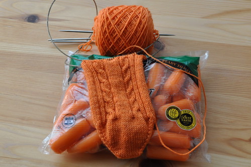 Winter Carrot socks.