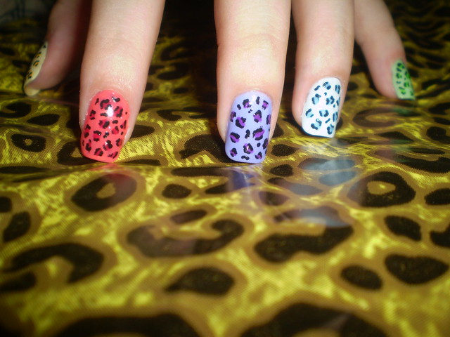 Nail Art - Color leopard