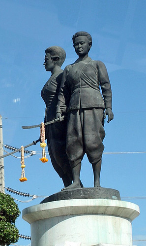 Monument of the two heroines who led the defence of Phuket against Burmese attackers in 1785