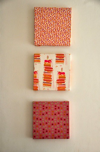 Fabric covered canvases