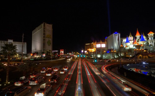 Las Vegas Strip Light Trails