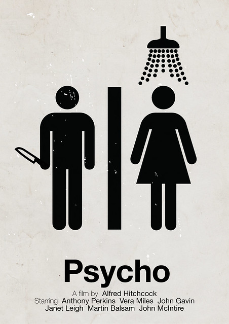 'Psycho' pictogram movie poster