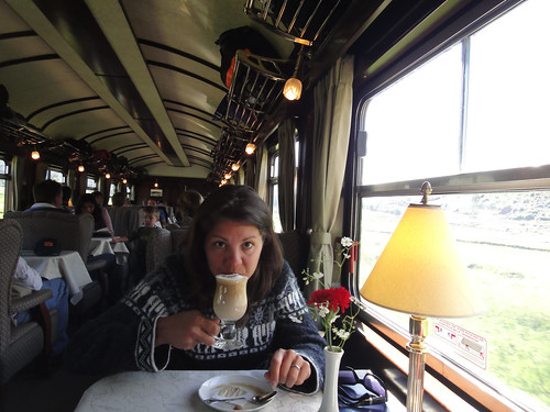 Lattes on Peru Rail's Andean Explorer