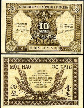 10 Centov Francúzska Indočína 1942, P89