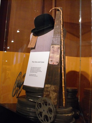 charlie chaplin hat. Charlie Chaplin#39;s hat and cane. London Film Museum