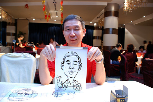 caricature live sketching for OCBC Securities - 1