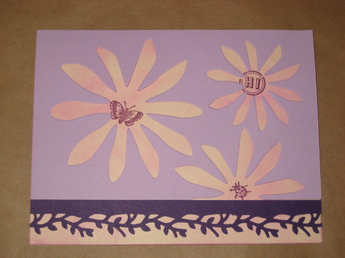 Day 64:  Purple Flower Windows Notecard