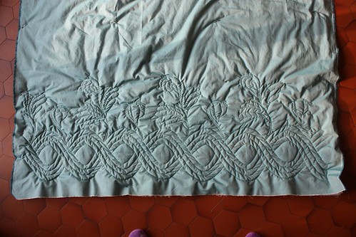 Quilted petticoat panel