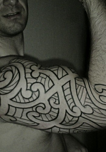Maori sleeve tattoo 1st sitting First sitting over