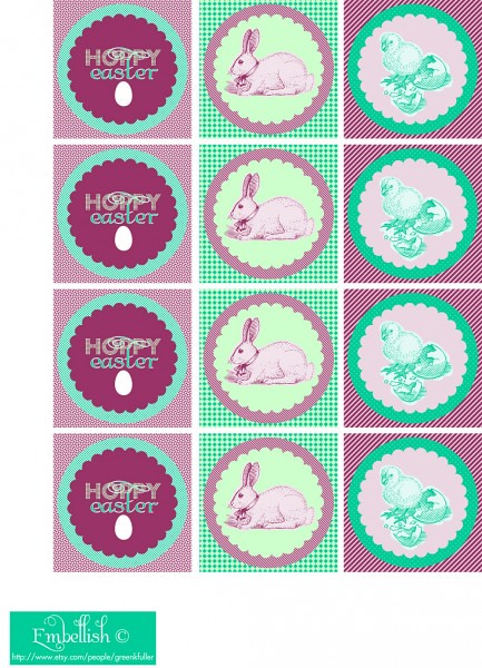 Purple and Blue Easter Printables