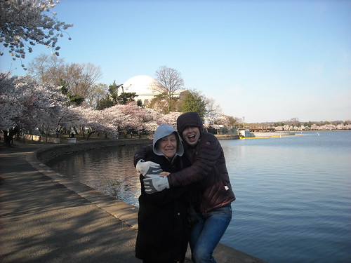 Gram & Meg freezing at Cherry Blossoms 2011