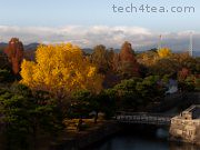 The park within the grounds of Nijojo Castle in Kyoto.