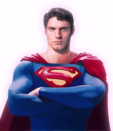 Henry Cavill in Superman costume Fan art by Ralph Damiani 