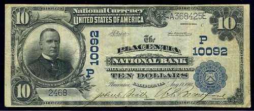 Placentia CA National Bank Note