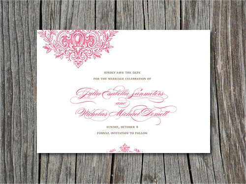 Victorian Elegance - Save the Date Card