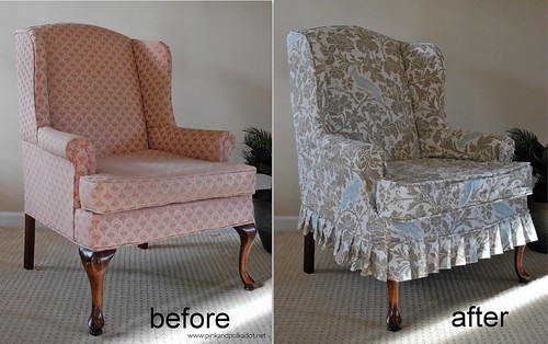 wing chair slipcover