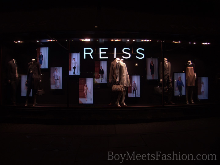 REISS store window displays - Feb 2011