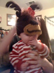 My little neice and her christmas hat