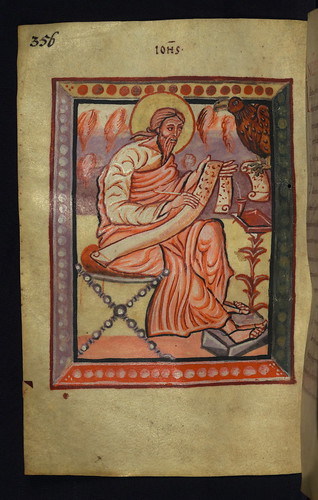 Illuminated Manuscript, Gospels of Freising, Evangelist Portrait of John, Walters Art Museum Ms. W.4, fol. 178v by Walters Art Museum Illuminated Manuscripts