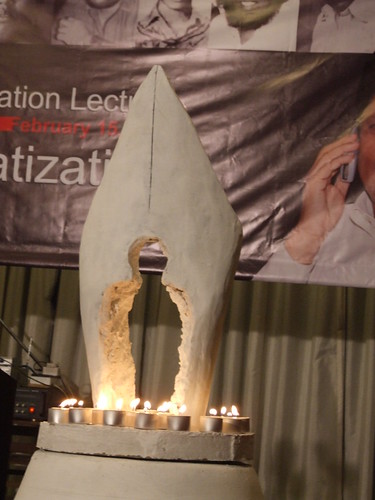 Life and Light. Candles are lit to pay tribute to journalists who sacrificed 