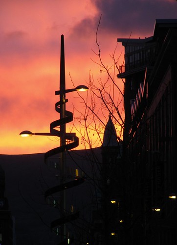 Sunset and the Belfast Squiggle