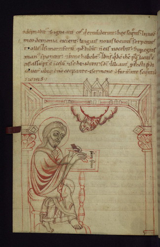 Illuminated Manuscript, Gospels of Abbot Duden, Evangelist portrait of Luke, Walters Art Museum W.5, fol.59v by Walters Art Museum Illuminated Manuscripts