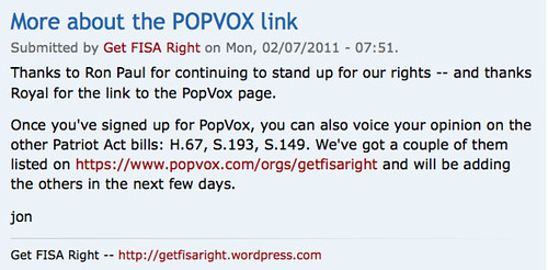 More about the POPVOX link