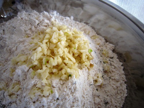 Adding garlic