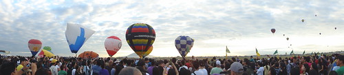 panoramic view of balloons