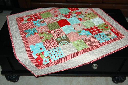 Baby Girl Quilt made with Bliss by Bonnie and Camille for Moda