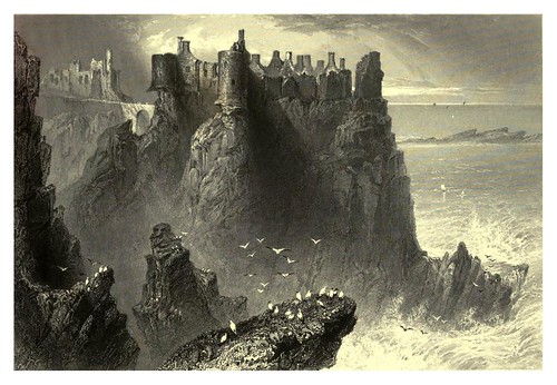 005-Castillo de Dunluce-The scenery and antiquities of Ireland -Vol I-1842-W. H. Bartlett