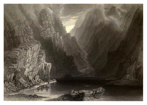 014-La garganta de Dunloe-The scenery and antiquities of Ireland -Vol II-1842-W. H. Bartlett