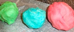 colored play dough