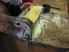 Rolling the pasta