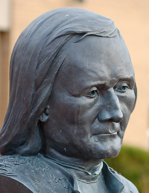 Sculpture of Pierre-Jean De Smet, at De Smet High School, in Creve Coeur, Missouri, USA