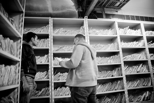 After storming the compound, Egyptian revolutionaries find their way to the archives room, where State Security kept files on citizens and activists.