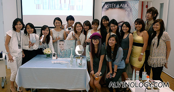 The Estee Lauder team with some of the bloggers who attended the workshop