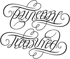 "Taylerre" & "Treasured" Ambigram