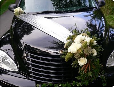 wedding car flowers
